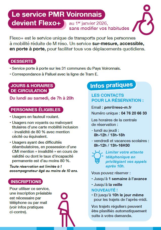 Flyer Flexo+ Voironnais informations pratiques