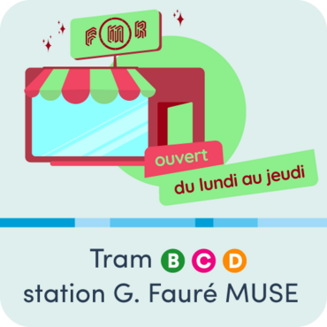 ouvert du lundi au jeudi. Station Gabriel Fauré, tram B, C, D 