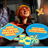 pour se lancer dans la vie active, -50 %, c'est un bon départ.
