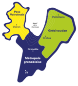 Circulez dans la Métropole grenobloise ou sur l'ensemble du réseau : bleu = tarifs M réso ; vert = tarifs intra-grésivaudan ; jaune = tarifs intra-voironnais